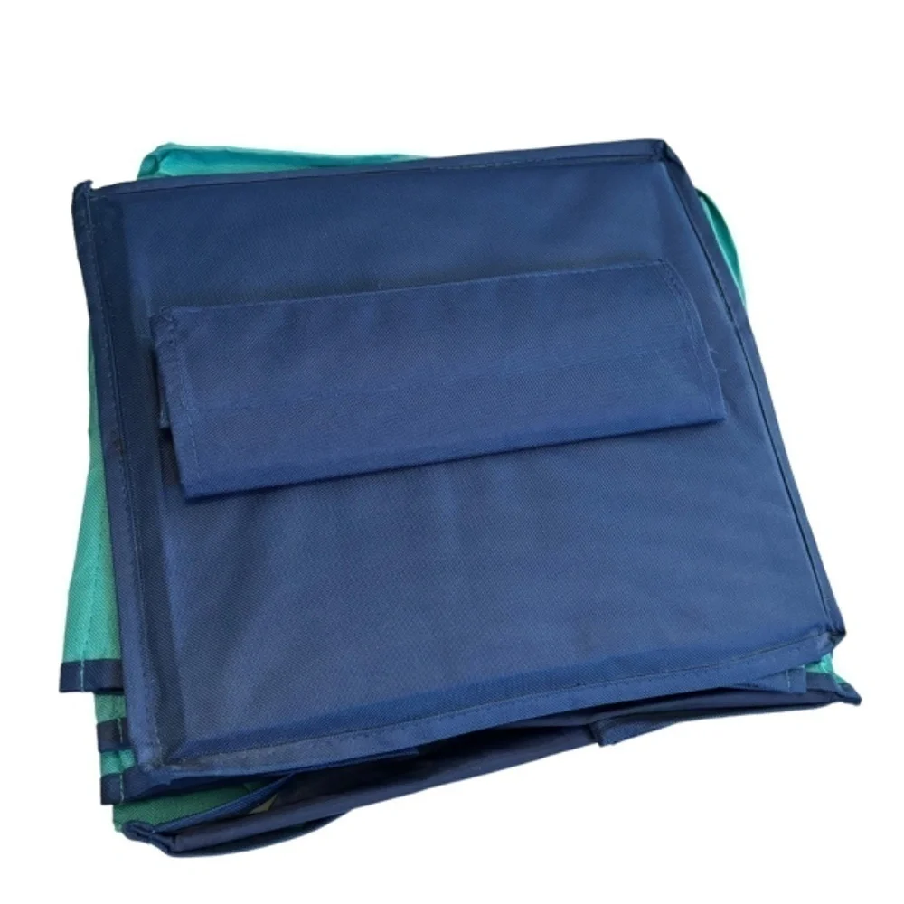 Storage 6 Shelf Organizer Space Saver Blue Fabric Over Closet Rod Hanging